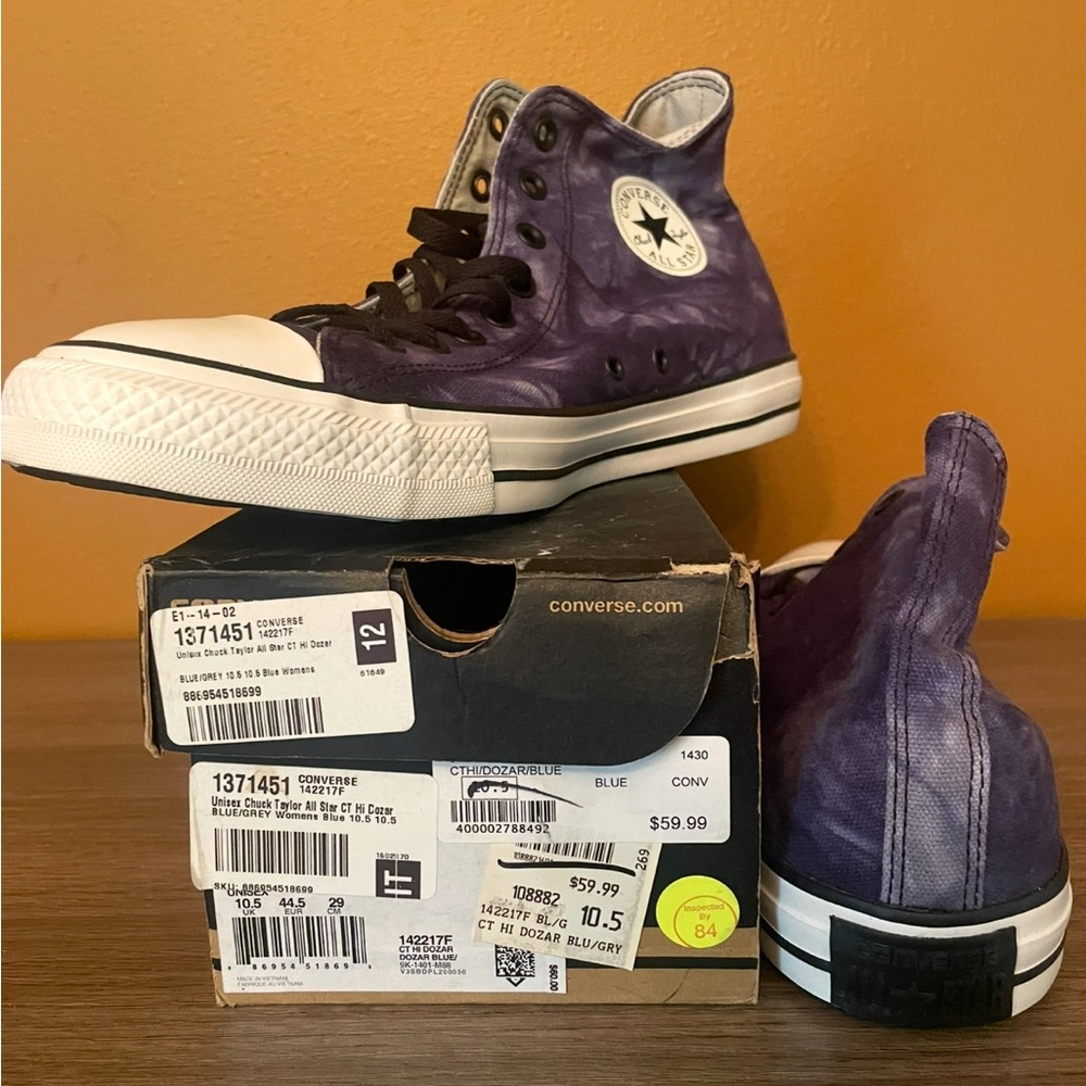 Converse Purple and Black Chuck Taylor All Star Hi Top